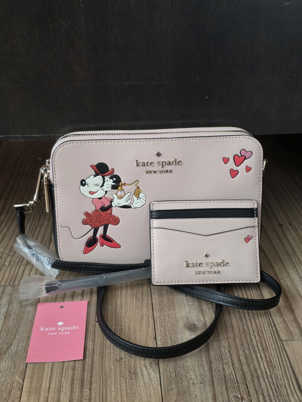 kate spade Pink Minnie Mouse Crossbody Bag + Card Holder